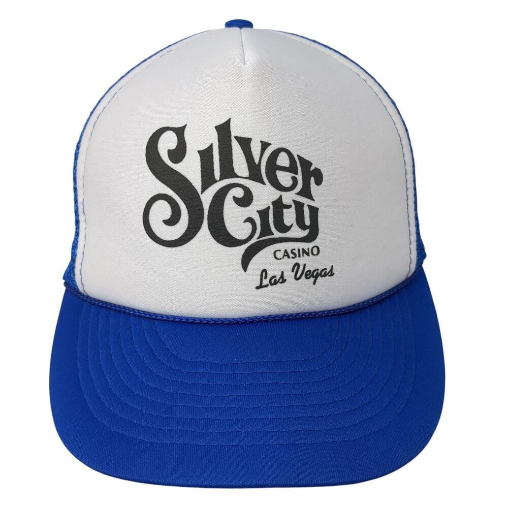 Silver City Casino Las Vegas Snapback Trucker Hat Blue One Size Adjustable